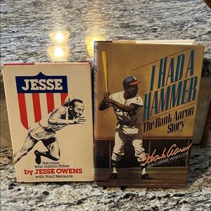 Jesse Owens and Hank Aaron Story Coffee Table Book Set